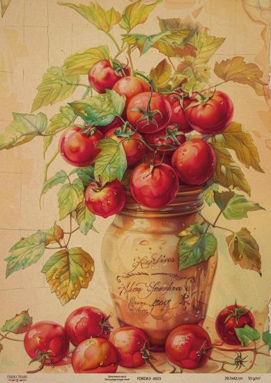 Декупажна карта на крафт паперу 29,7x42 см, Ботаніка Крафт, #0023