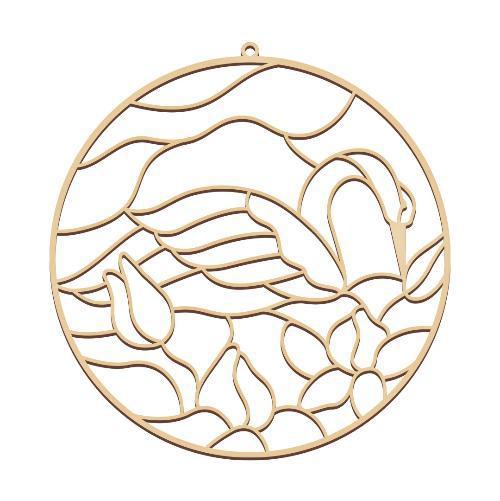 Заготівка для вітражного живопису Лебедина пісня, #09