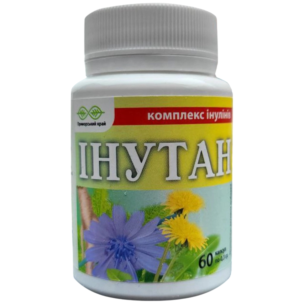 Інутан комплекс інулінів 60 капсул серія Приморський край "Янтра-2006"