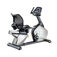 Велотренажер горизонтальний електромагнітний inSPORTline Halimed сірий