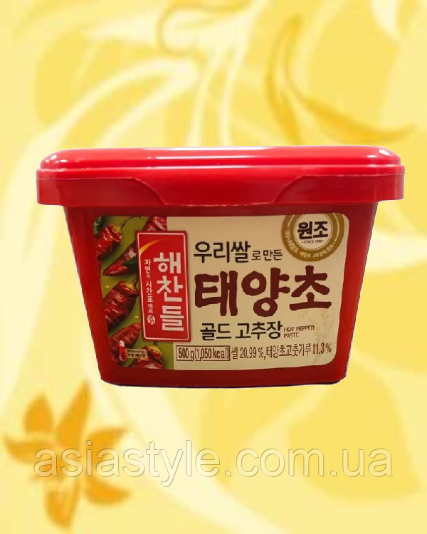 Паста з червоного перцю, Паста кочуджан, Kochujang pasta, Wonjo, 500г, Корея, Ч, фото 1