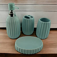 Блакитний набір аксесуарів для ванної кераміки