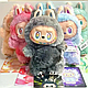 М'яка іграшка з сюрпризом Лабубу Labubu The Monsters Pop Mart дитячий музичний брелок маленький на портфель сумку ключі, фото 4