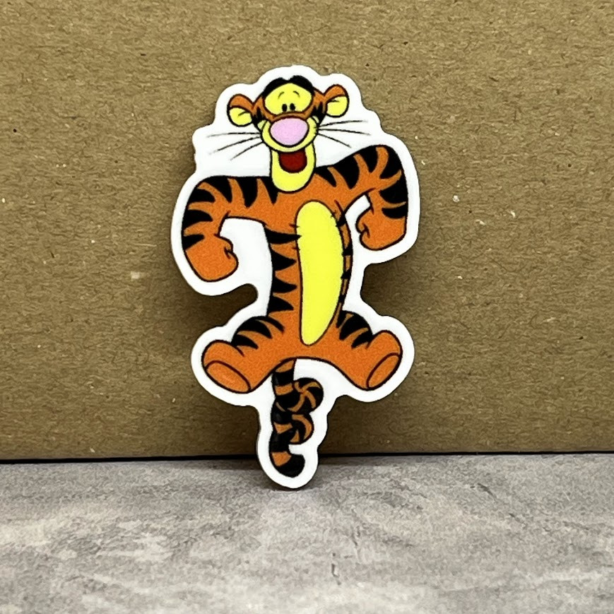 Серединка для бантів (декор пластик), 4 см, Тигра, арт 011964, 1 шт, Різнокольоровий, фото 1