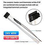 . Ceramic Heater & Thermistor 24V 48W Bambu Lab P1 Series (оригінал, FAH001-CT-1) / Термістор і Нагрівач сопла для 3Д-принтера, фото 4