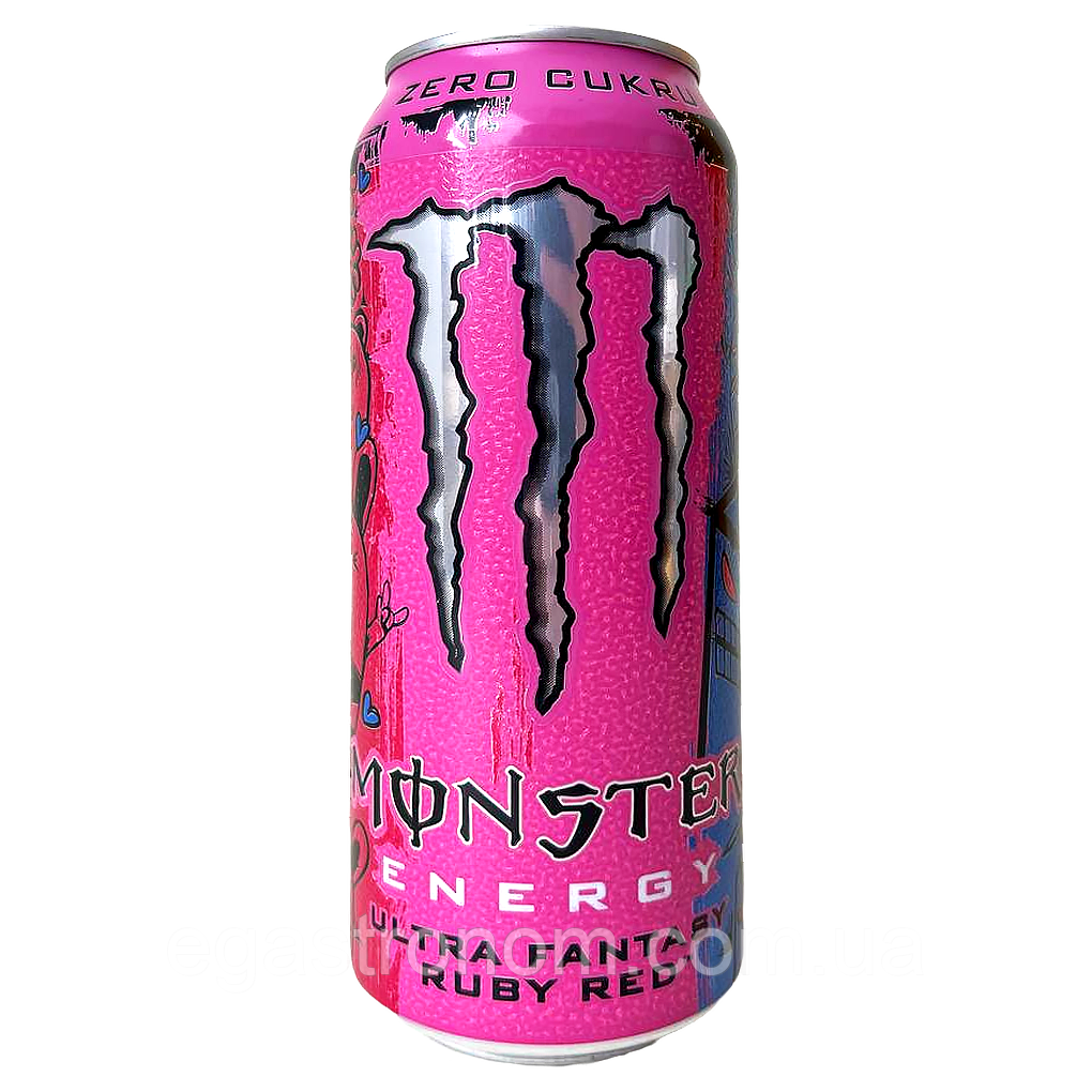 Енергетик червоний грейпфрут (без цукру) Монстер Monster ruby red 500ml 12шт/ящ (Код: 00-00017844), фото 1