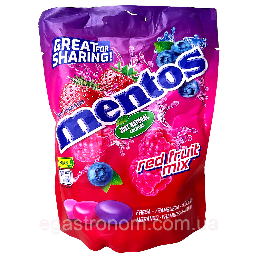 Драже фрукти Ментос Mentos red fruit mix 160g 7шт/ящ (Код: 00-00017841)