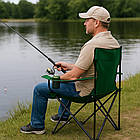 Стілець туристичний складний до 100 кг (80×75×45 см), з чохлом / Крісло для походів / Рибальське крісло, фото 6