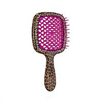 JANEKE Superbrush Щітка для волосся леопардова з фуксією