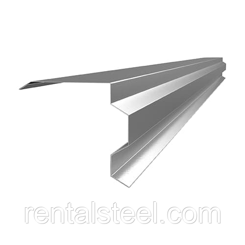 Планка торцева фігурна глянцева 250 RAL 9006 (сірий)