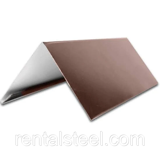 Планка конька проста глянцева 417 RAL 8017 (коричневий)