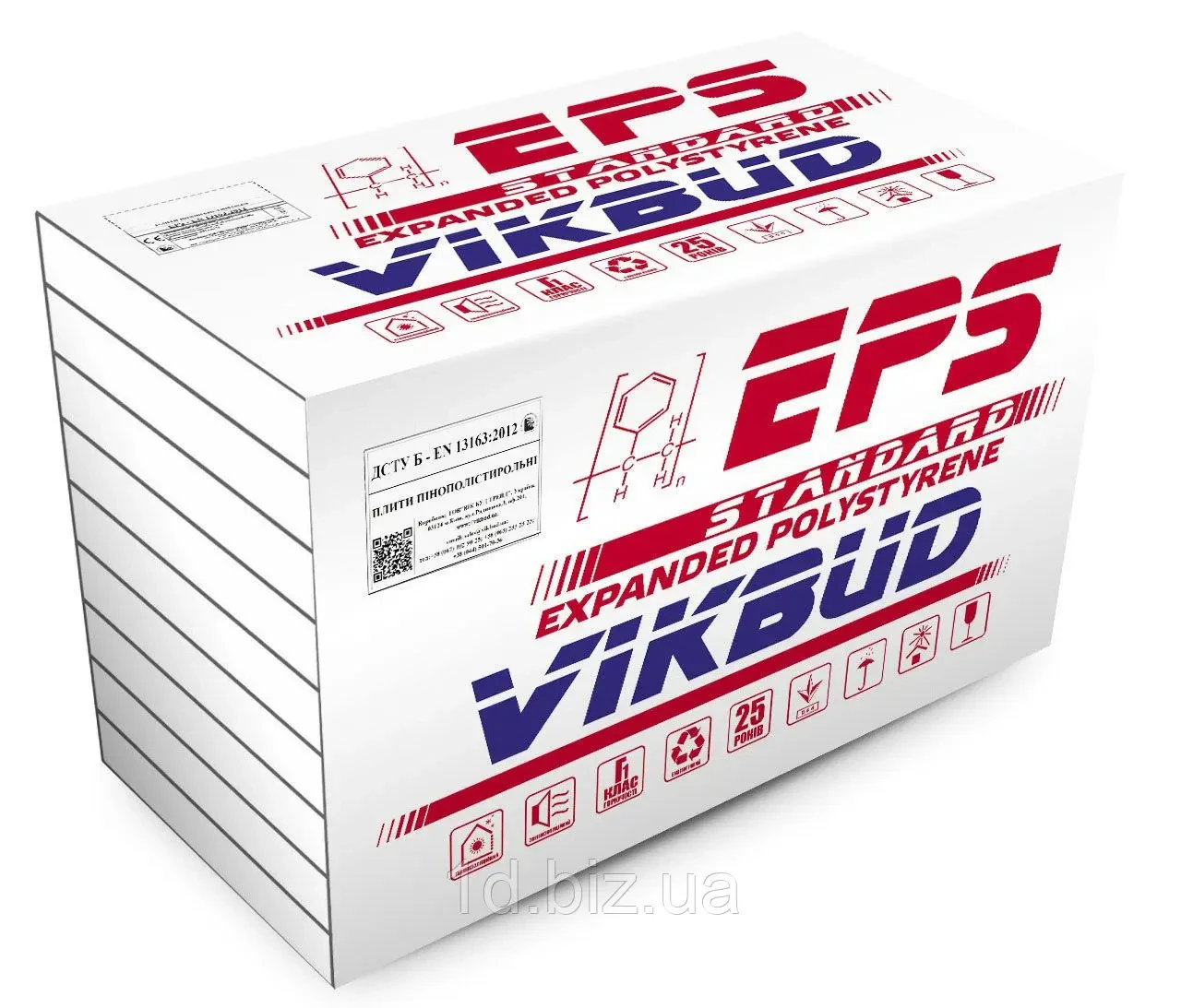 Пінополістирольні плити ТМ VIKBUD EPS 70 (13) 1000х500х100мм