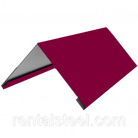 Планка конька проста глянцева 313 RAL 3005 (вишня)