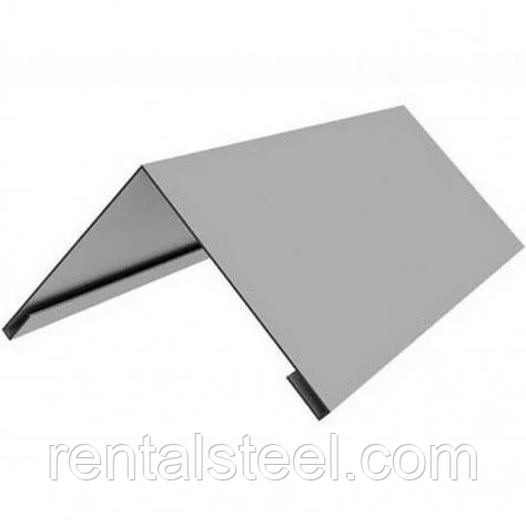 Планка конька проста глянцева 417 RAL 9006 (сірий)