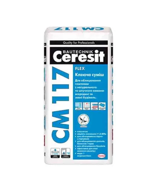 Клей для плитки СМ-117 Ceresit 25кг