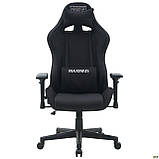 Крісло VR Racer Textile Maximus тканина чорна/чорний, фото 2