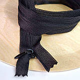 Потаємна блискавка 50 см Китай  нейлонова основа колір чорний, фото 3