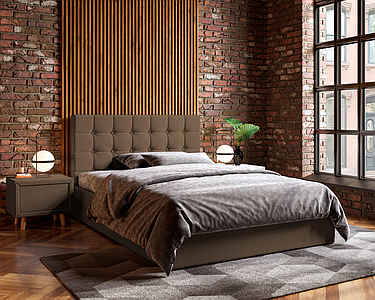 Ліжко двоспальне Quattro з підйомним механізмом TM Viorina Deko