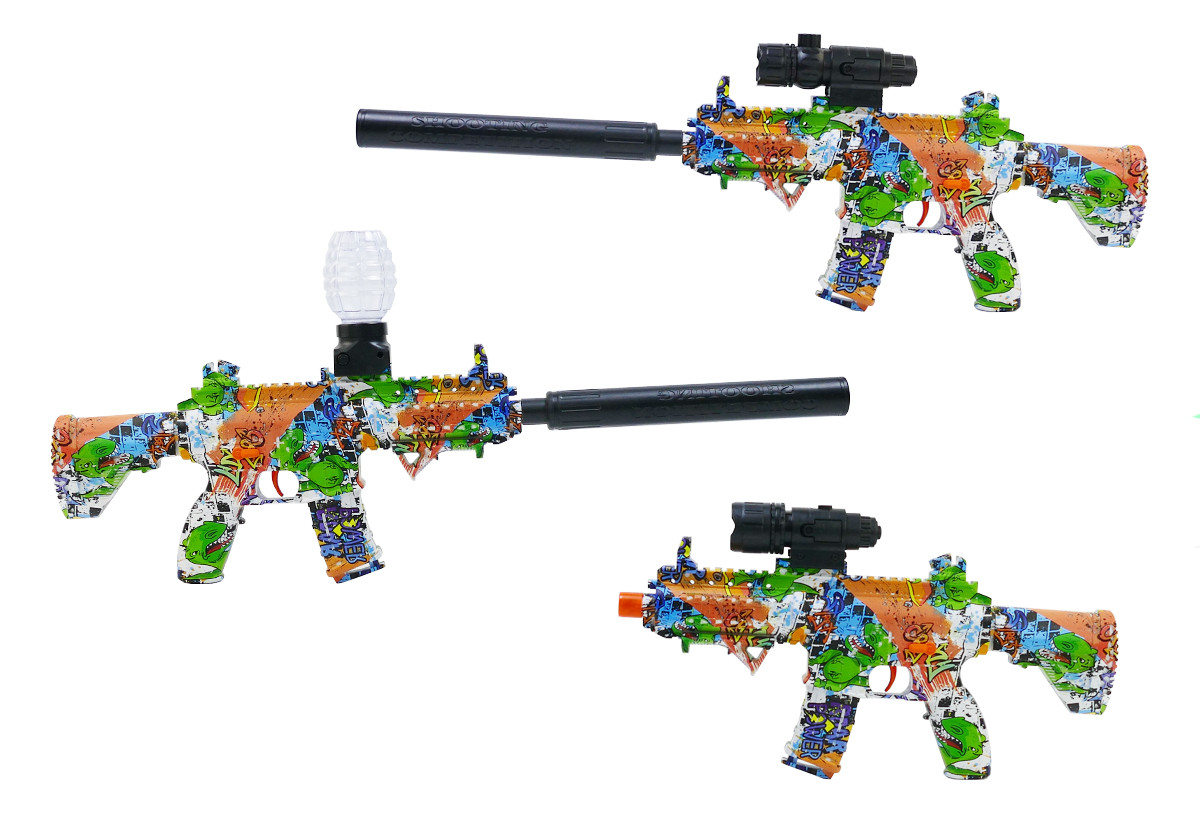 Електричний Бластер M416 Green стріляючий Гідрогелевими кульками Orbeez 30 000 шт (01450)