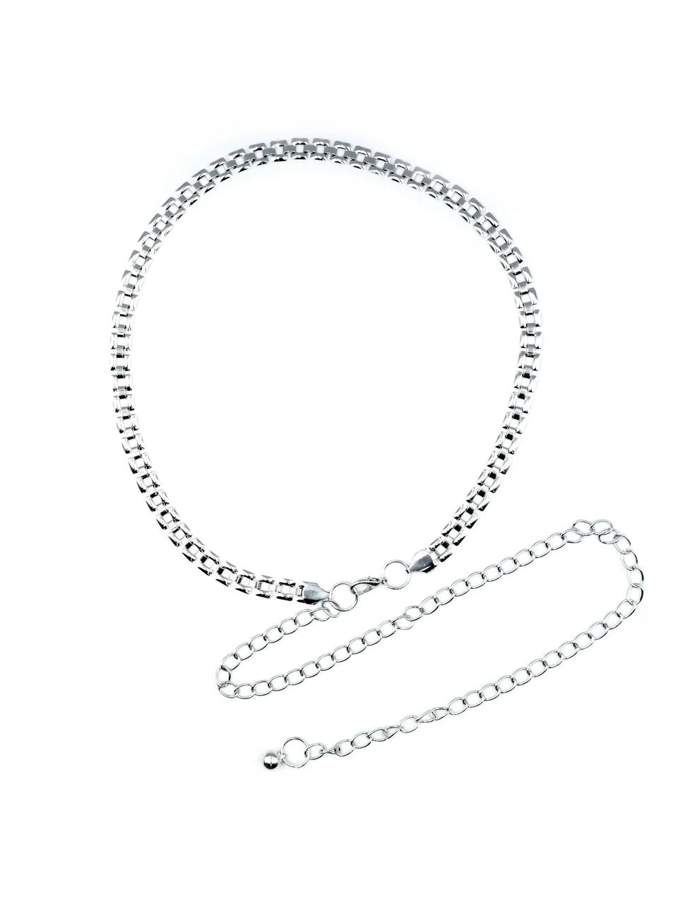 Пояс-ланцюг на талію 110 см Сріблястий lncg-kit-008