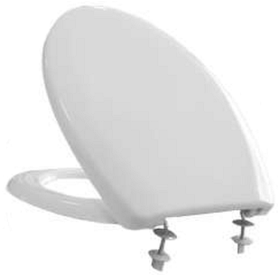 Кришка для унітазу УНІВЕРСАЛЬНА з металевими кріпленнями (СУ-1М) (372х425мм)