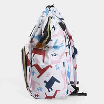 Сумка для мам, вулична сумка для мам і малюків, модна багатофункціональна.LIVING TRAVELING SHAR З різнокольоровим друком, фото 3