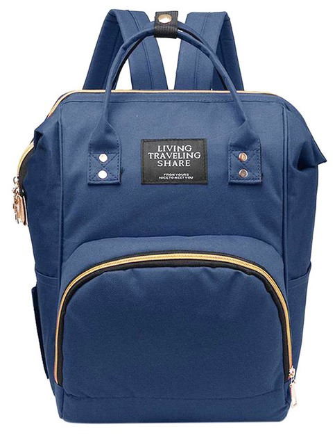 Сумка для мам, вулична сумка для мам і малюків, модна багатофункціональна.LIVING TRAVELING SHAR Синя