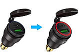 Мото зарядка USB 3.0 + PD Type-C штекер роз'єм BMW DIN Hella для мотоцикла, фото 3
