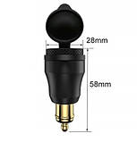 Мото зарядка USB 3.0 + PD Type-C штекер роз'єм BMW DIN Hella для мотоцикла, фото 6