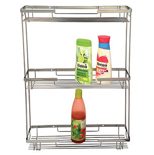 Поличка для ванної кімнати 40*11см пряма Atak  з нержавіючої сталі 4073