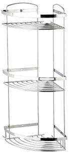 Поличка потрійна з нержавіючої сталі 22*22см Атак (2030432)