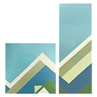 Металокерамічний дизайн-обігрівач UDEN-S "Шлях до вершини" (диптих)