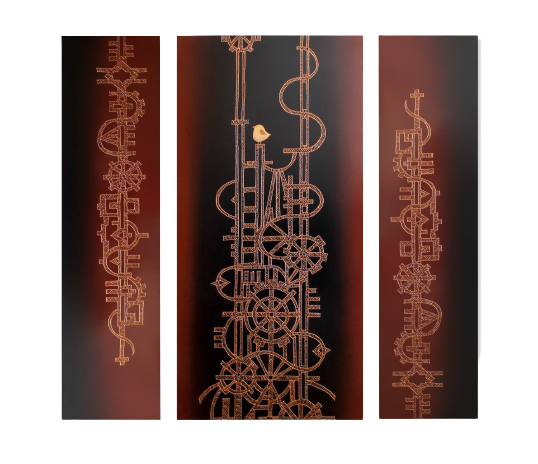 Металокерамічний дизайн-обігрівач UDEN-S "Пробудження" (триптих), фото 1