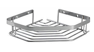 Кутова поличка для ванної з нержавіючої сталі 19*19см Atak (10007)