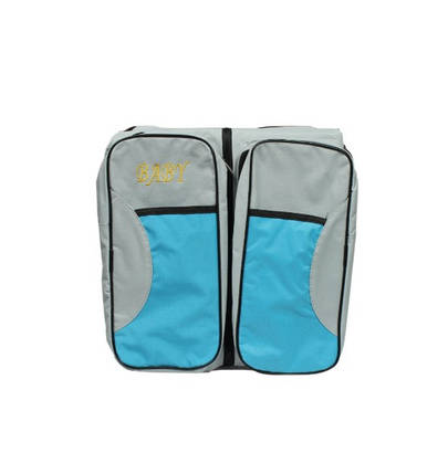 Сумка мама багатофункціональна переноска-ліжко для немовлят Baby room (20) Сірий блакитний, фото 3