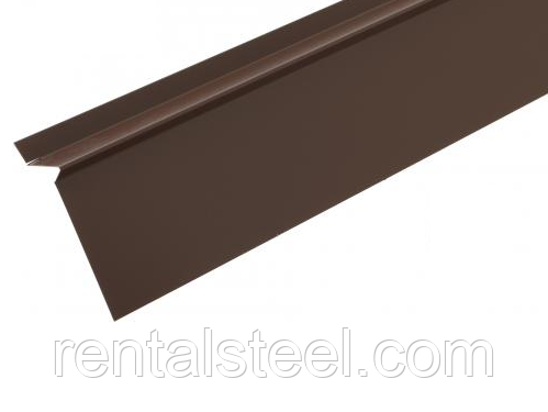 Планка торцева для бітумної черепиці глянцева 250 RAL 8017