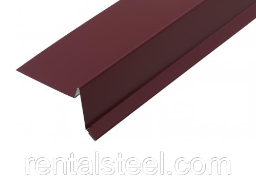 Планка торцева для  бітумної черепиці глянцева 250 RAL 3005 (вишня)