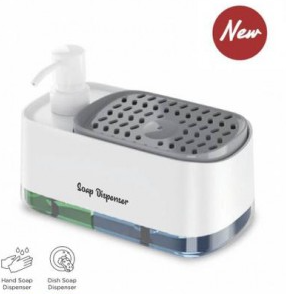 Дозатор рідкого мила Dish Soap Dispenser для мийного засобу з губкою
