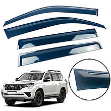 Дефлектори вікон (вітровики) Toyota Land Cruiser 150 Prado 2010+ накладні (HAWK)