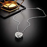 Підвіска кулон ажурне серце стерл. ср. тіффані tiffany, фото 4