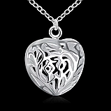 Підвіска кулон ажурне серце стерл. ср. тіффані tiffany, фото 7