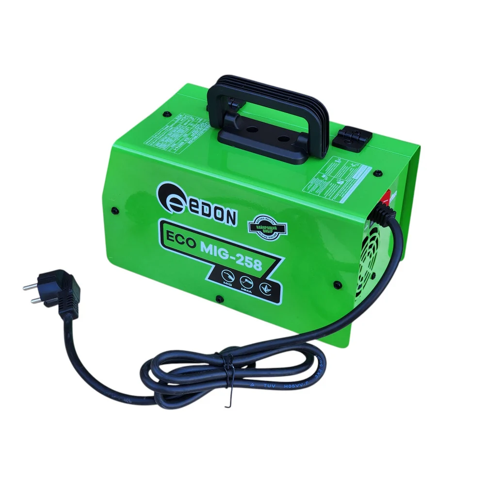Зварювальний напівавтомат Edon Eco MIG-258 3,8 кВт Надійний зварювальний напівавтомат для дому