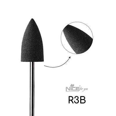 Силіконова фреза Nice for you КОНУС великий чорний R3B