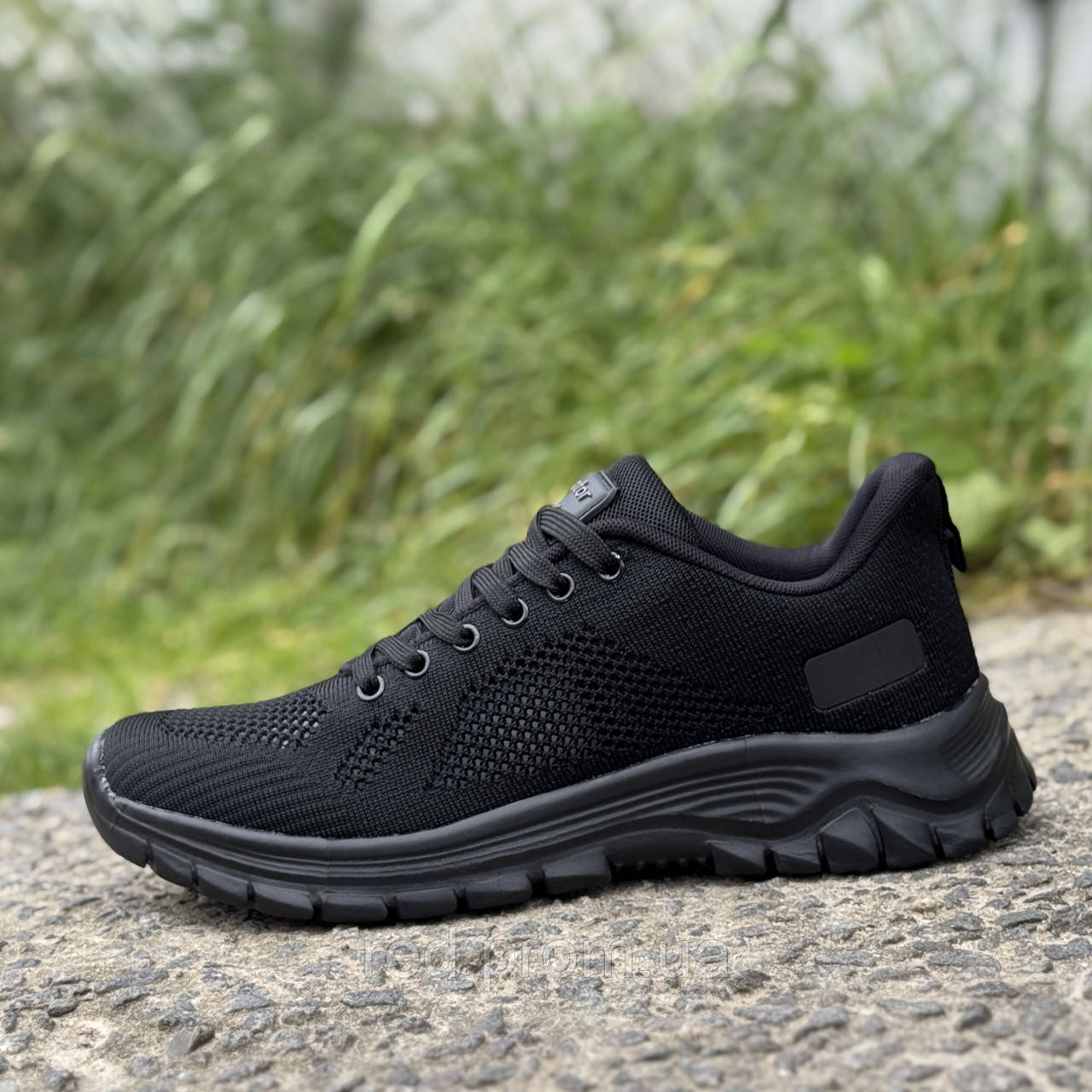 Кроссовки мужские летние черные сетка Кросівки чоловічі літні чорні сітка (Код: Р3561) - фото 1 - id-p2660176542