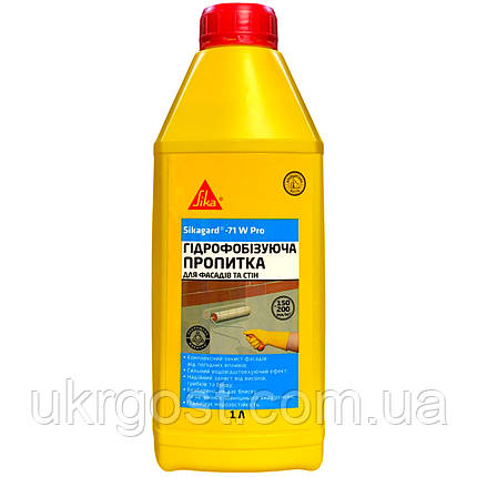 Захисне гідрофобне покриття для фасадів Sikagard-71 W Pro Прозорий 1 л (524607), фото 1