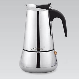 Кавоварка гейзерна еспрессо мокко 200 мл з нержавіючої сталі Для приготування 4 чашок кави