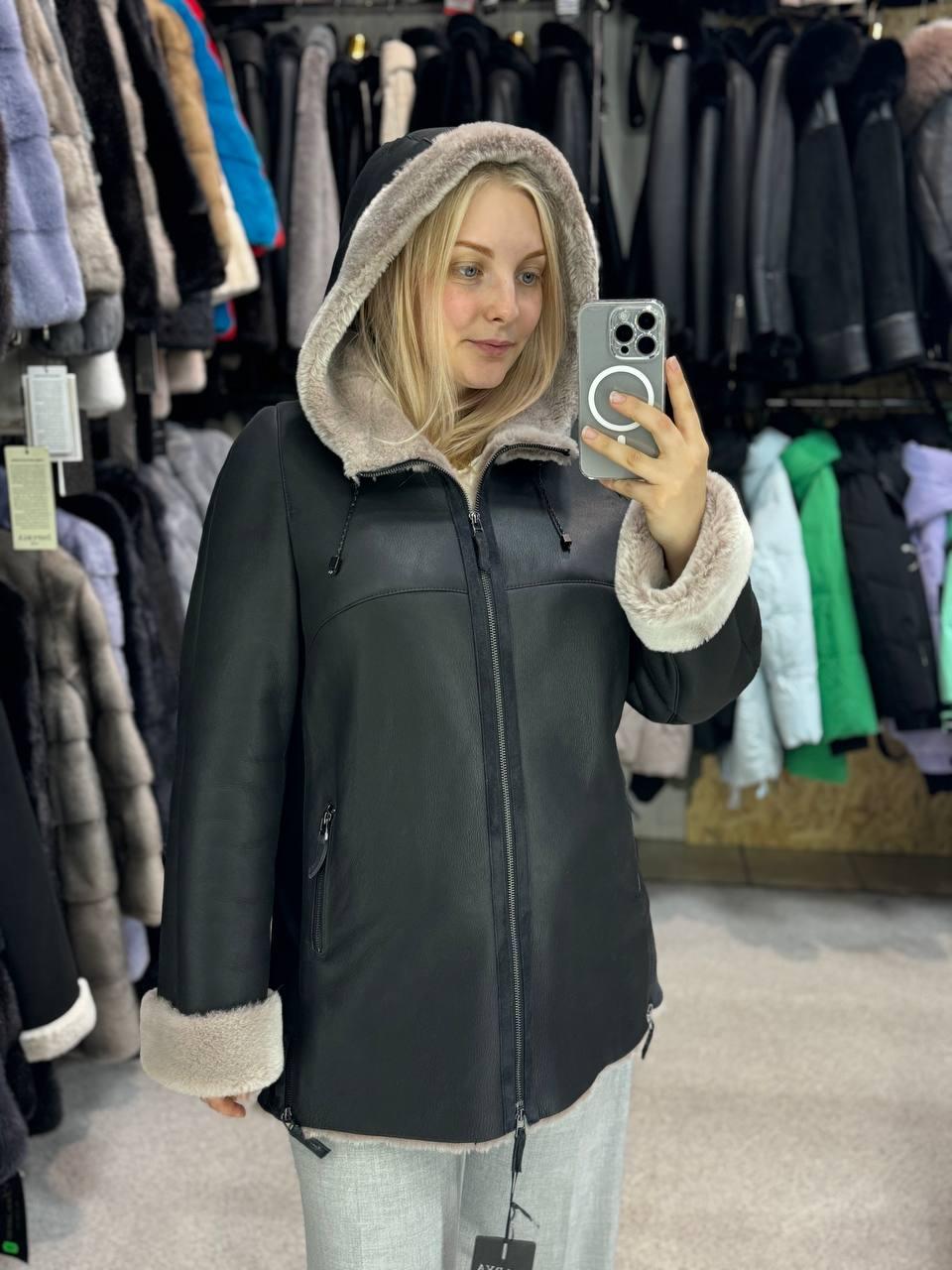 Подовжена Жіноча Натуральна Дублянка M/L, фото 1