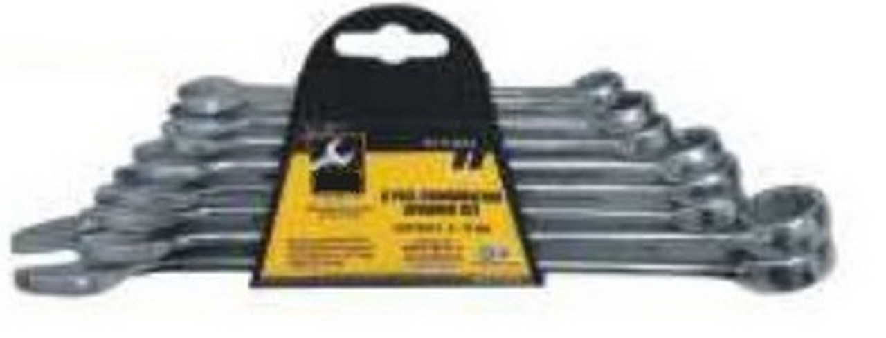 Ключі комбіновані MASTERTOOL MATT FINISH набір 6 шт (8/10/12/13/14/17 мм) CrV standard 71-9106, фото 1