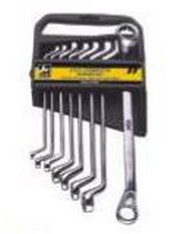 Ключі накидні MASTERTOOL COLD STAMPED набір 8 шт (6х7-20х22 мм) CrV DIN897 72-3208, фото 1