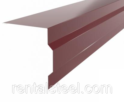 Планка торцева фігурна глянцева 250 RAL 3005 (вишня)